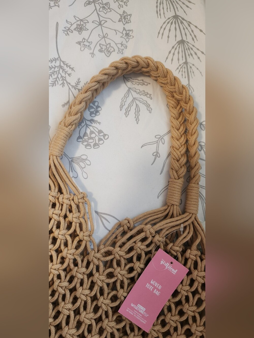 Woven Boho Tote Bag - Picture 3 of 11